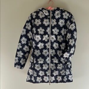 Junge Down Floral / Solid Reversible  Hooded Jacket Size 6